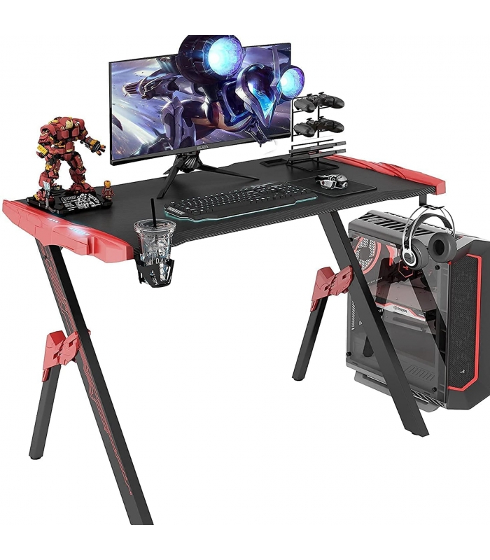 میز گیمینگ کامپیوتری 120 سانتی متری با سنسور صوتی چراغ های LED RGB مدل RGB Gaming Table 120cm Computer Gaming Desk