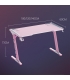 میز گیمینگ 120 سانتی متری با چراغ های LED RGB | نگهدارنده هدفون و لیوان | مدل Z6 برند Qube Levin