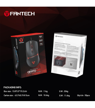 ماوس گیمینگ سیمی فنتک مدل vx7 space edition برند FANTECH