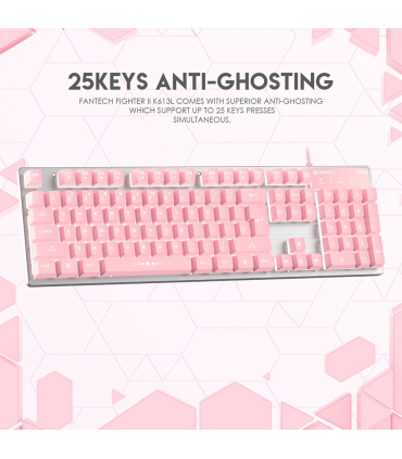 کیبورد گیمینگ فنتک مدل K613L SAKURA EDITION برند FANTECH