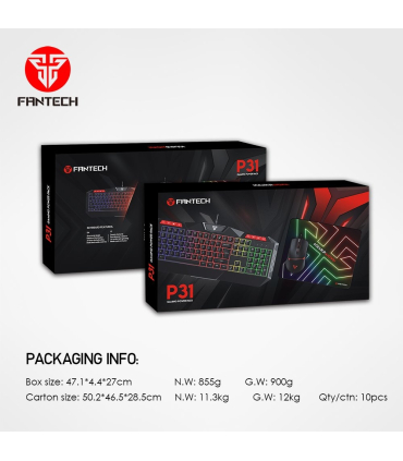 باندل گیمینگ فن تک مدل P31 برند Fantech کیبورد ، ماوس و ماوس پد