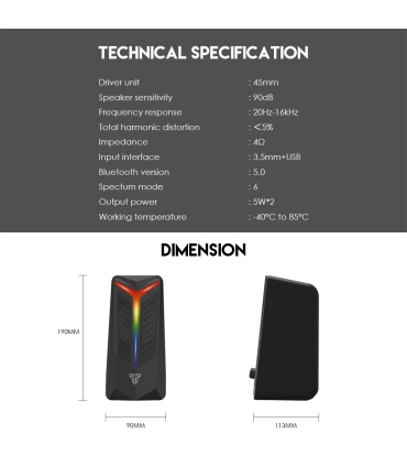 اسپیکر گیمینگ فنتک مدل GS301 برند Fantech