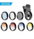 ست 7 عددی فیلتر های رنگی لنز برای موبایل برند اپکسل مدل Apexel APL-37UV-7G
