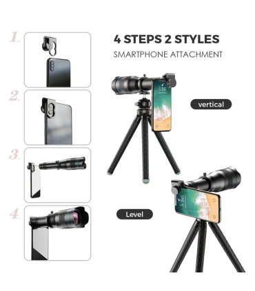لنز 60 زوم موبایل اپکسل مدل APL-60XFR50 برند APEXEL
