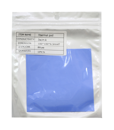 پد سیلیکون ترمال گریس انتقال حرارت مدل 0.5T*100*100mm 3 W/m.k برند thermal grease