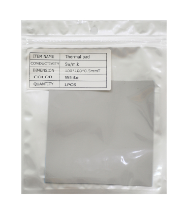 پد سلیکون ترمال گریس انتقال حرارت مدل 0.5T*100*100mm 5 W/m.k برند thermal grease