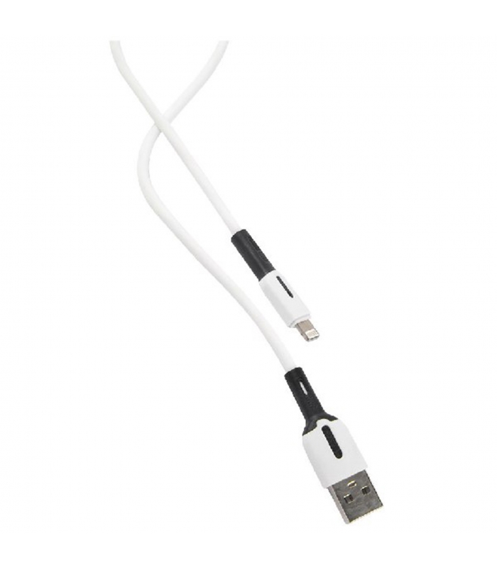 کابل اتصال به گوشی سیلیکونی یوسامز (Usams) مدل US-SJ456 انتقال دیتا و شارژر با سوکت LIGHTNING به همراه نورپردازی