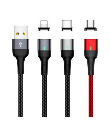 کابل شارژ آیفون یوسمز 1m مدل US-SJ326 U28 GY برند Usams