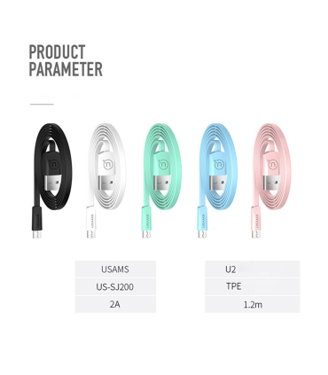 کابل شارژ میکرو طول 0.6m یوسمز مدل SJ201 U2 Pi برند Usams