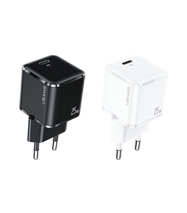 شارژر 25 وات یوسمز مدل US-YJ آداپتور T42 فست شارژ  و کابل US-SJ459 برند USAMS