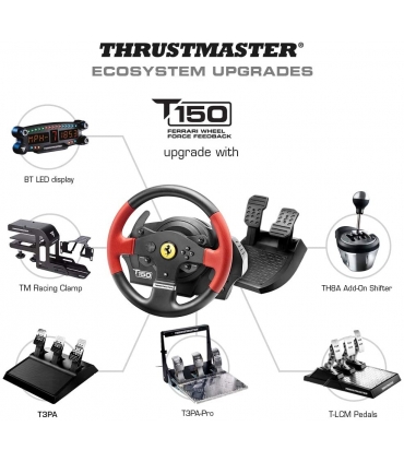 فرمان مسابقه و پدال مخصوص  Thrustmaster T150 Force Feedback Ferrari Edition (PS4 / PS3 / PC) - زمان تحویل 3 تا 4 هفته کاری