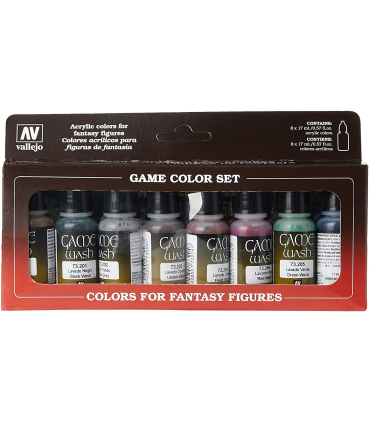 پک 8 عددی رنگ مخصوص ایربراش والجو مدل  Watercolour AV Washes Set - 8 x 17ml برند Vallejo