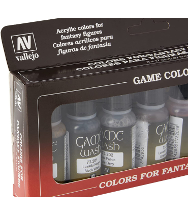 پک 8 عددی رنگ مخصوص ایربراش والجو مدل  Watercolour AV Washes Set - 8 x 17ml برند Vallejo