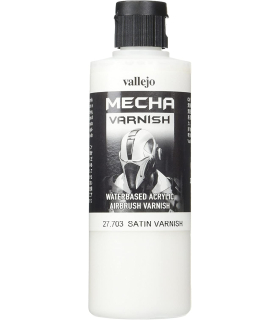 رنگ مخصوص ایربراش والجو مدل AV Mecha Color" Acrylic Airbrush Colour - Satin Varnish VJ27703 200ML برند Vallejo