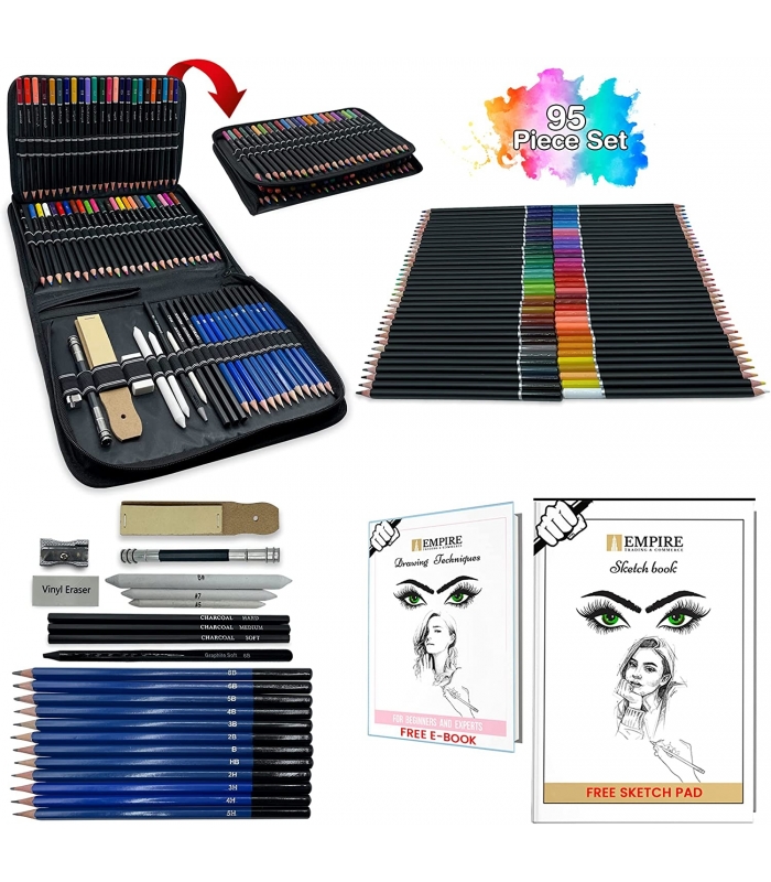 مجموعه 95 عددی مداد رنگی Empire 95 Pieces Colouring Pencil Set | زمان تحویل 3 تا 4 هفته کاری