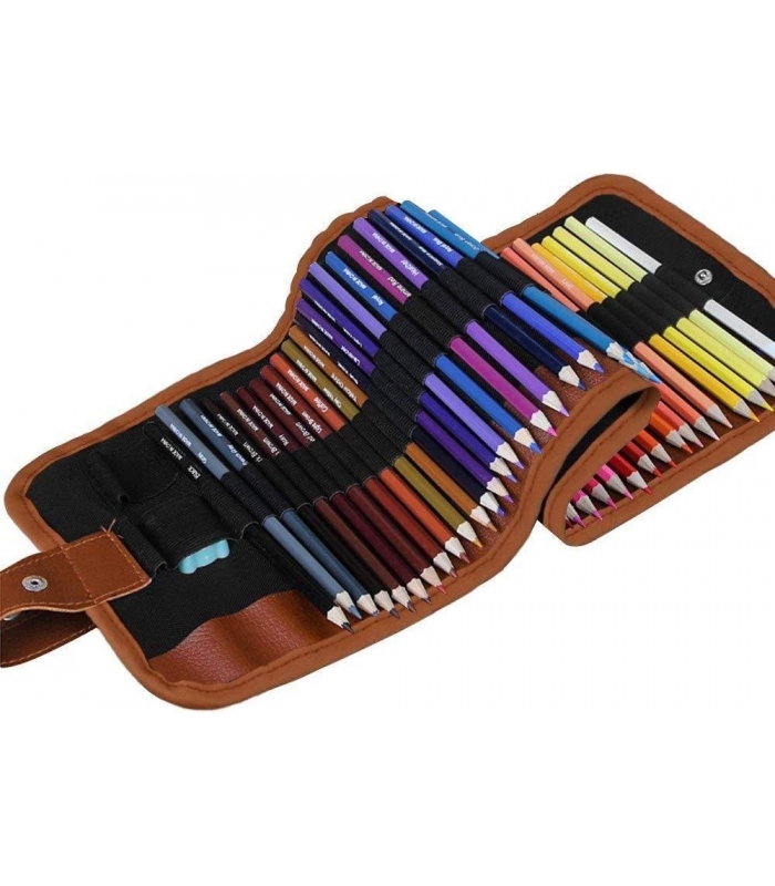 مجموعه 48 عددی مداد رنگی آبرنگ زنده با کیف قابل حمل 48 Pcs Colored Pencils Set Vivid Watercolor Pencils