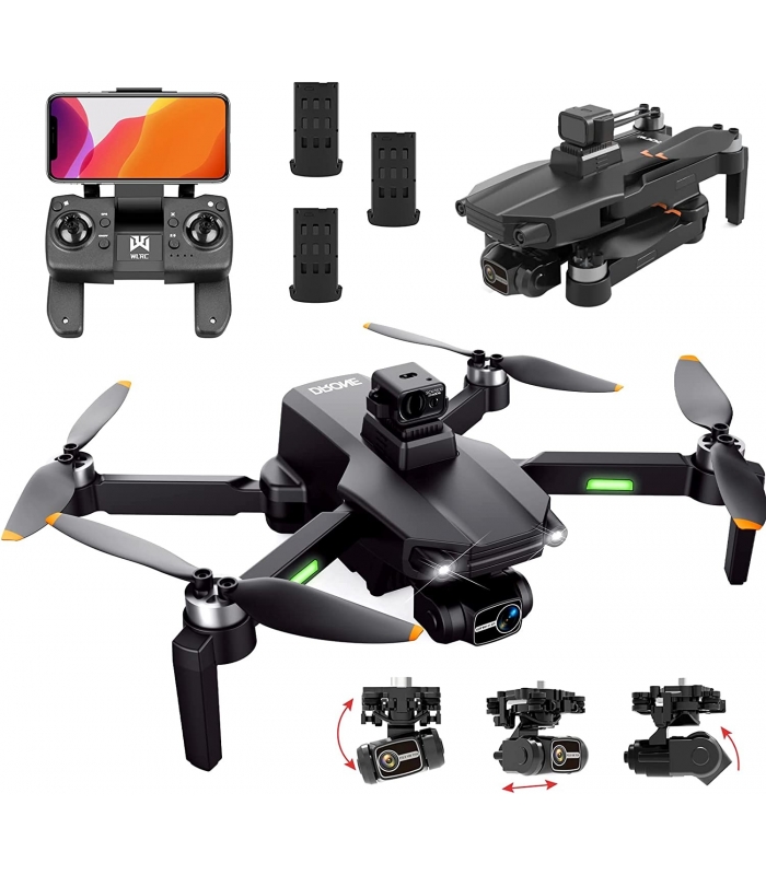 کوادکوپتر مدل drone with camera with Dual 8K HD Camera | WiFi FPV |RC Quadcopter with Altitude Hold