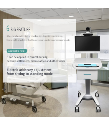 ایستگاه کاری کامپیوتر موبایل پزشکی medical mobile computer workstation برند SONKA - زمان تحویل بین 6 تا 8 هفته کاری
