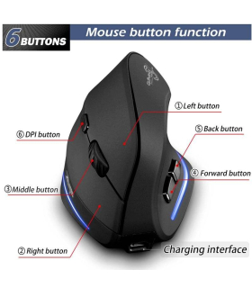 ماوس بیسیم عمودی زلوتس مدل F35-B برند ZELOTES