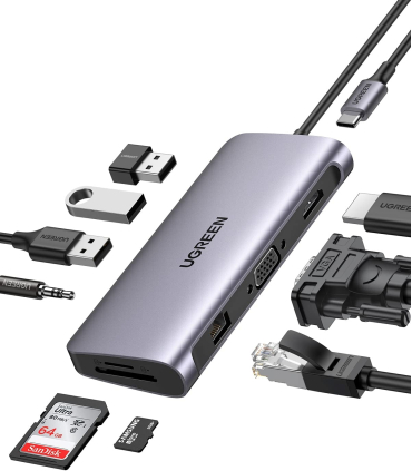 هاب 10 در 1 یوگرین مدل 80133 برند UGREEN