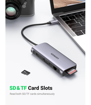 هاب 10 در 1 یوگرین مدل 80133 برند UGREEN