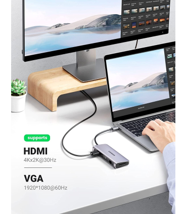 هاب 10 در 1 یوگرین مدل 80133 برند UGREEN