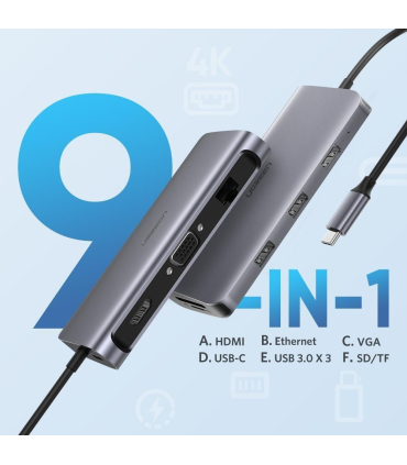 هاب 9 در 1 یوگرین مدل 40873 برند UGREEN