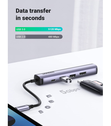 هاب 5 در 1 یوگرین مدل 10919 برند UGREEN 