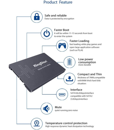 اس اس دی ساتا کینگ دیان ظرفیت 128G مدل Interface S370 برند KingDian 