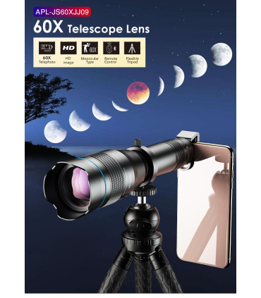 لنز 60 زوم موبایل اپکسل مدل APL-60XFR50 برند APEXEL