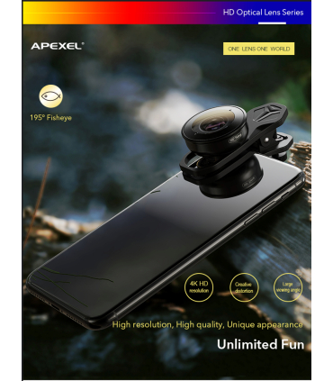 لنز فیش آی موبایل اپکسل مدل APL-HB195 برند APEXEL