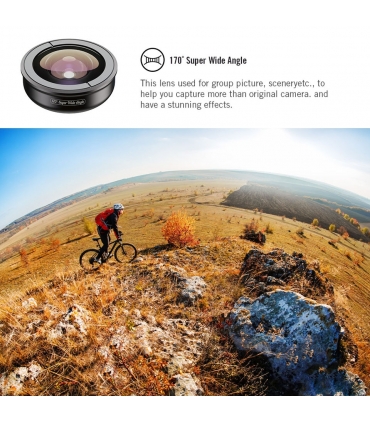ست 5 عددی لنز موبایل APL-HB5 برند اپکسل Apexel  High-end 5 in 1 Smartphone Universal Clip Fisheye Super Wide Angle Camera Lens