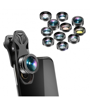 ست 11 عددی لنز موبایل APL-DG11 برند اپکسل Apexel  11 in 1 Cellphone Lens Kit Wide macro lens Kaleidoscope