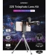 ست 4 عددی لنز APL-22X105-4IN1 با سه پایه موبایل برند اپکسل Apexel  22x telephoto super fisheye lens 120 degree wide 