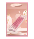 کیبورد بی سیم رویالکس مدل K411 برند Royalaxe مکانیکال سوییچ Pink با 2 نسخه بلوتوث یک WIFI و اتصال کابل
