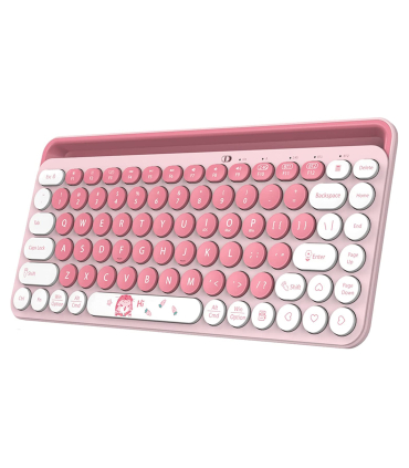 کیبورد بی سیم FD مدل FP011 کرم/قهوه‌ای (Caramel Macchiato) - Dual Mode