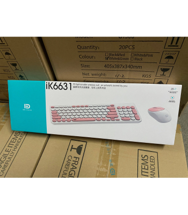 ماوس و کیبورد بی سیم اف دی مدل iK6631 برند FD