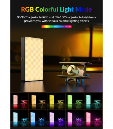 لایت مکعبی دوربین RGB اپکسل مدل APL-FL07 برند APEXEL