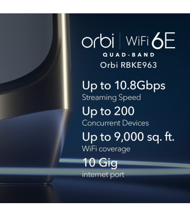 روتر وایفای 6 نتگیر مدل RBKE963 Orbi Quad-Band برند NETGEAR 