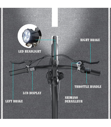 دوچرخه برقی مدل Wayfarer MYT-28 برند ESKUTE ترمز دیسکی