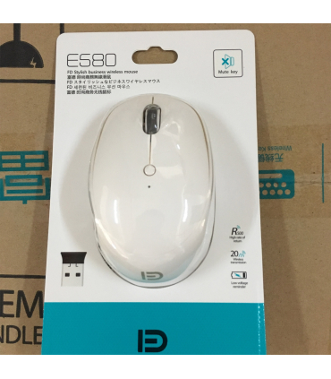 ماوس بی سیم اف دی مدل E580 برند FD رنگ سفید