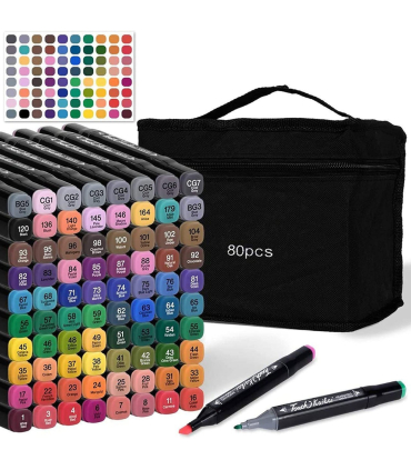 ماژیک 80 عددی 2 سره تاچ مدل 80pcs برند Touch