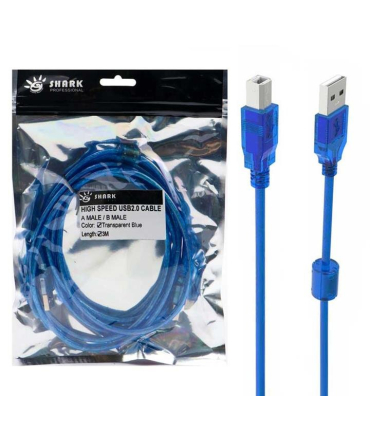 کابل پرینتر سه بعدی 3 متری شارک مدل USB 2.0 برند Shark