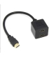 کابل HDMI یک سر نری به 2 سر مادگی طول 0.3 متر برند KAISER