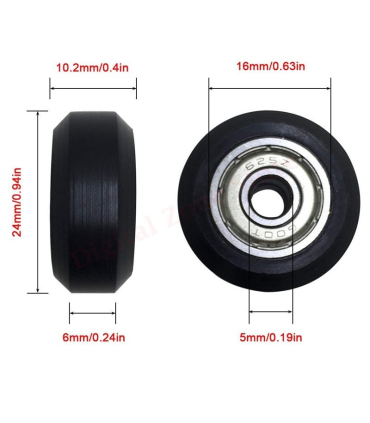 ماژول پولی هرز گرد 5 عددی پرینتر سه بعدی انی کیوبیک مدل D pulley Chiron برند AnyCubic