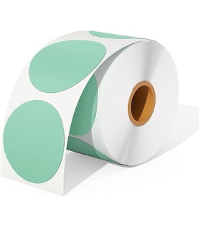 لیبل حرارتی 600 عددی پیپرنگ 4 سانتی متری رنگ سفید دایره ای برند Paperang