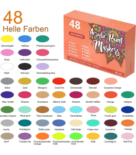 پک 48 عددی اکریلیک پینت میکرز مدل SMQ-902-3 برند Acrylic Paint Makers
