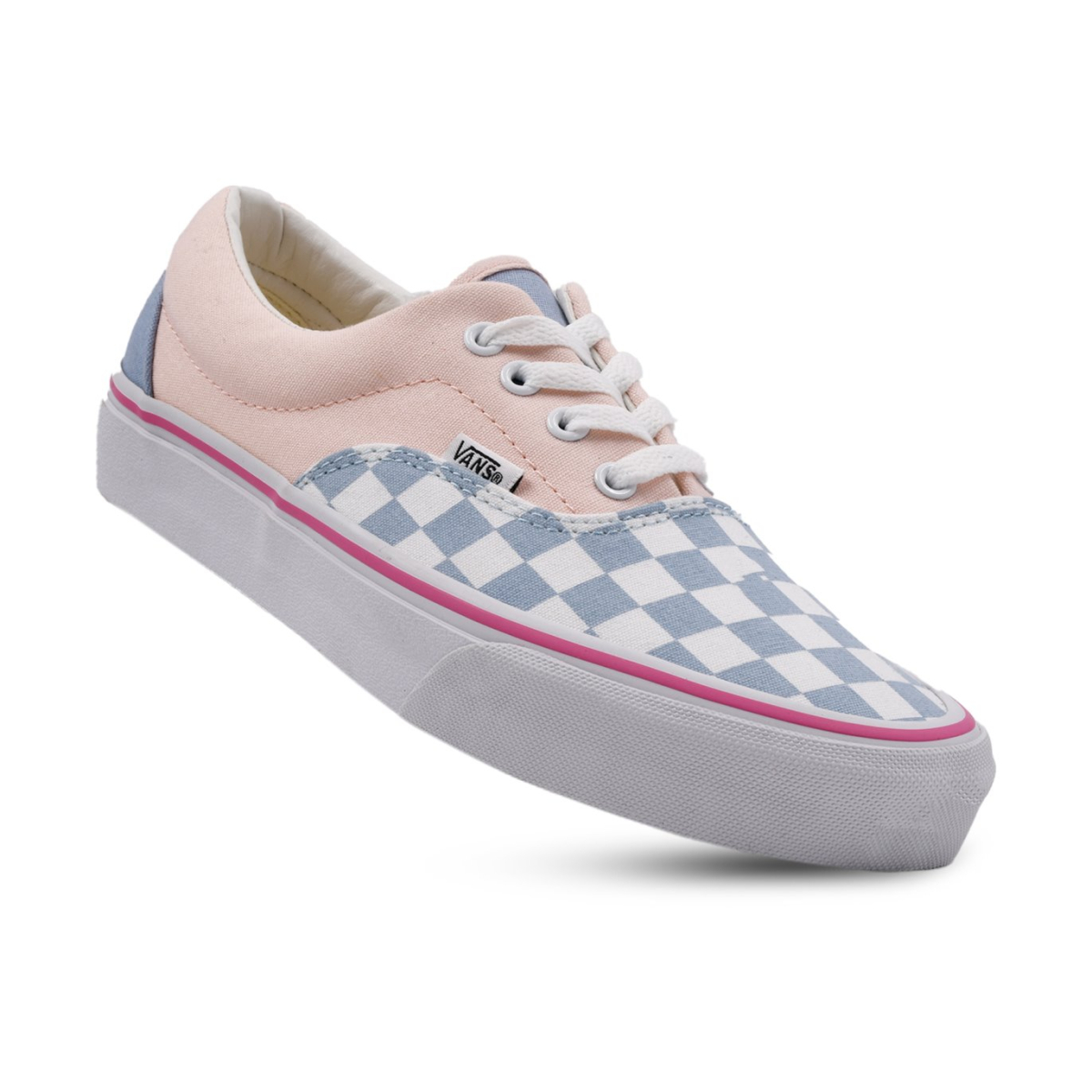 کفش اسنیکر صورتی ونس مدل شطرنجی آبی سفید VANS Era Checkerboard Sneaker blue powder vn0a4bv5veg