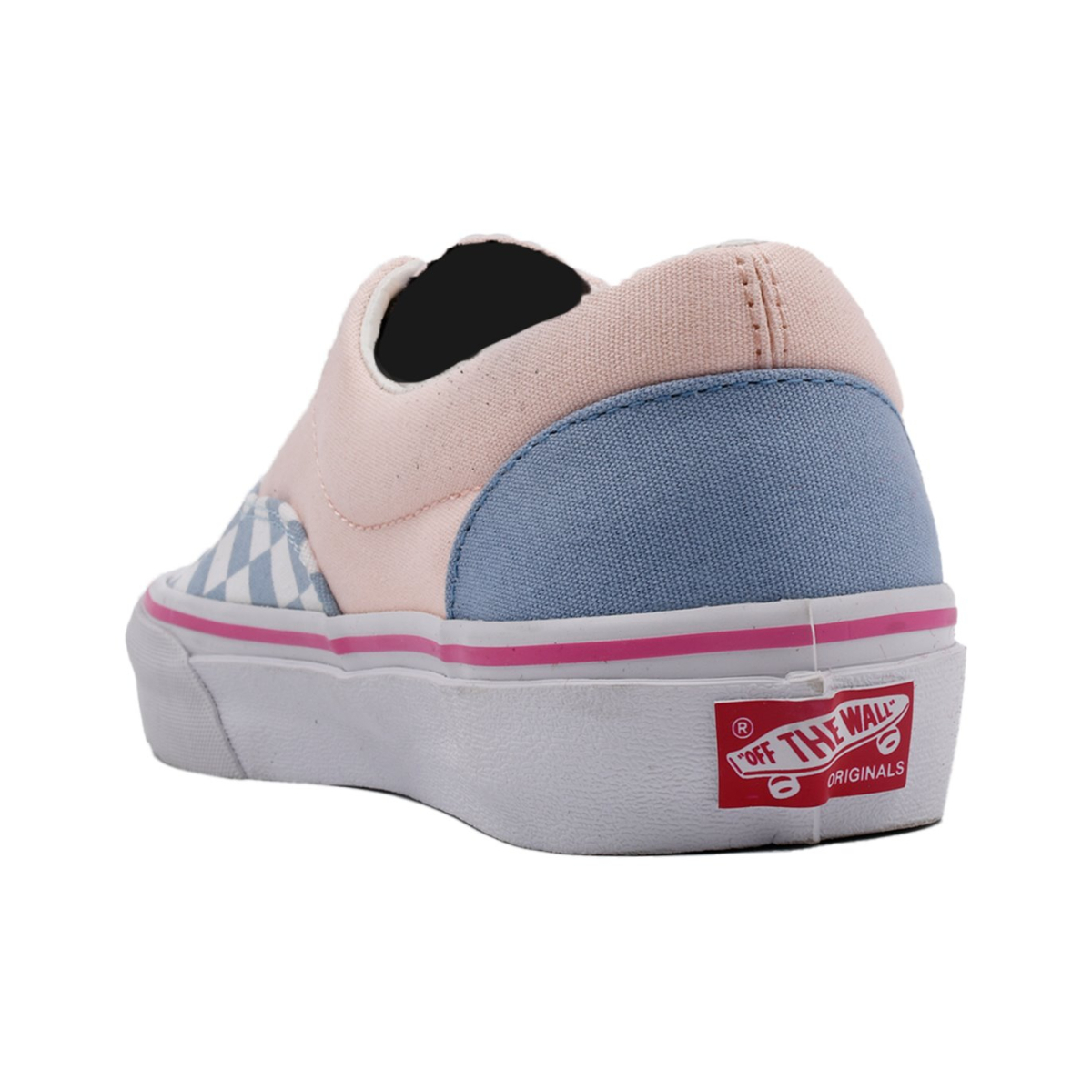 کفش اسنیکر صورتی ونس مدل شطرنجی آبی سفید VANS Era Checkerboard Sneaker blue powder vn0a4bv5veg