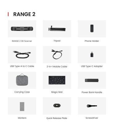 اسکنر سه بعدی رووپوینت مدل 2 Range برند Revopoint